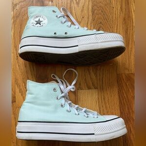 Converse Women's High-Top Sneakers - Light Mint Green Size 7